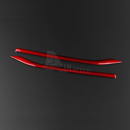For Subaru WRX STI 22-23 RED Door Handle Strip Cover REAL HARD Carbon Fiber 2PCS - detail view 7