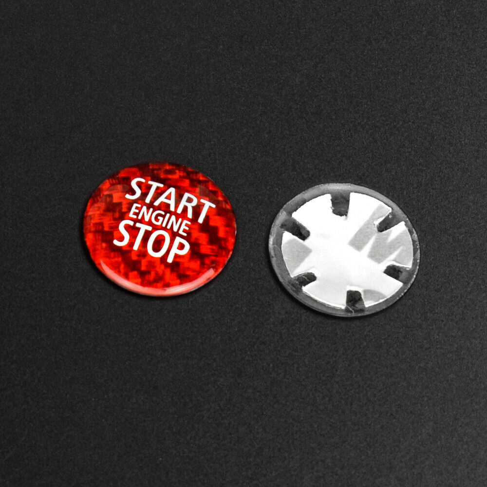 Red Real Carbon Fiber Car Start Button Sticker For BMW Mini R55 R56 R57 R58 R59 - detail view 7
