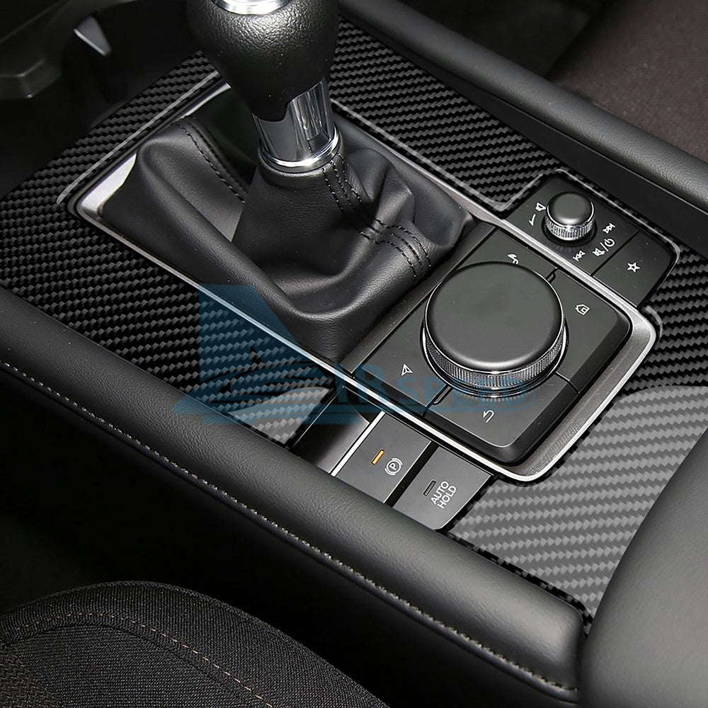 Real Carbon Fiber Manual Transmission Gear Shift Panel Sticker For Mazda 3 19-24（U.S. Stock）