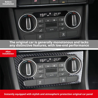 For Audi Q3 2013-2018 AC Knob Frame Trim Black Carbon Fiber LHD RHD Interior（U.S. Stock）