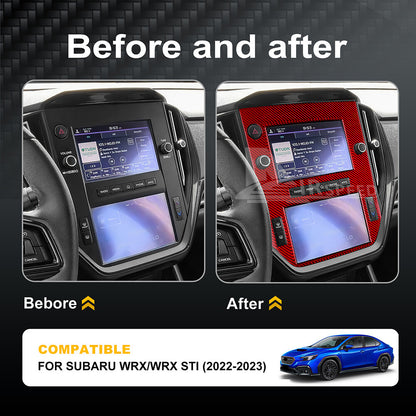 For Subaru WRX STI 22-23 Center Console Navigation Screen REAL HARD Carbon Fiber - detail view 3