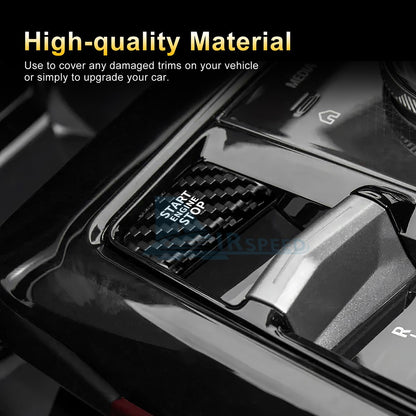 Center One-Click Start Sticker For BMW 5 Series G60 G70 2024-2025 Carbon Fiber - detail view 5