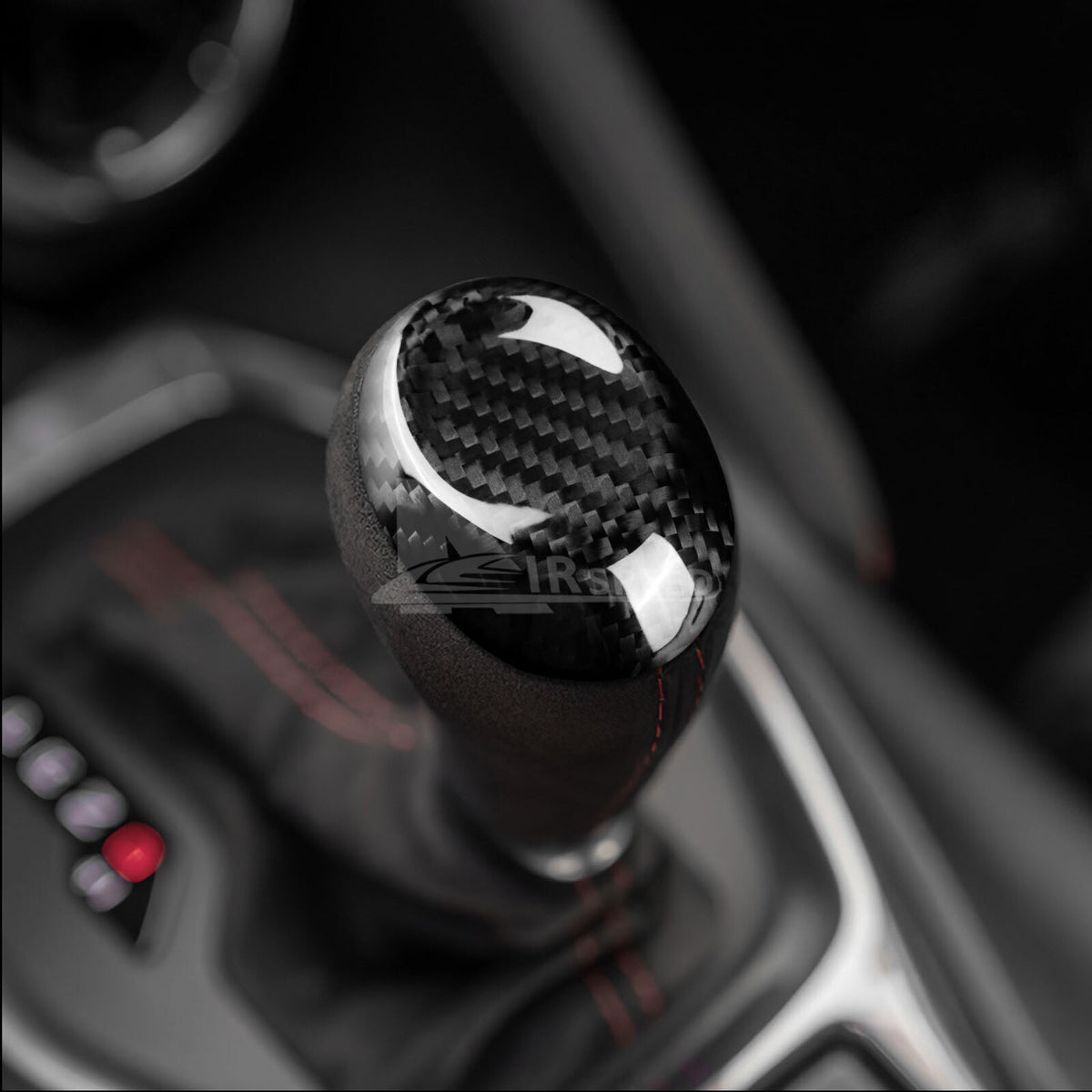 For Chevrolet Camaro 16-23 REAL HARD Carbon Fiber Gear Shifter knob Cover Black