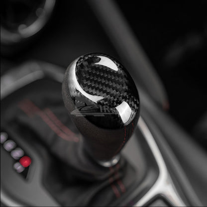 For Chevrolet Camaro 16-23 REAL HARD Carbon Fiber Gear Shifter knob Cover Black