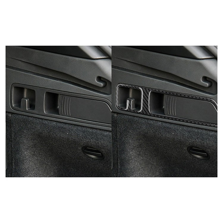 For Audi Q5 2018-2024 Trunk Cargo Hook Cover Panel Trim Black Carbon LHD RHD Set（U.S. Stock）