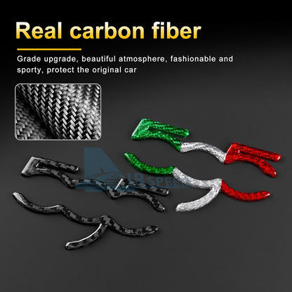 Carbon Fiber Co-Pilot Decor Stickers for Abarth 595 695 2012-2024 Fiat 500 08-24 - detail view 6