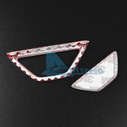 For Corvette C8 2020-2024 REAL HARD Carbon Fiber Armrest Box Button Cover RED