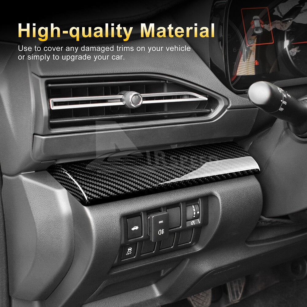 REAL HARD Carbon Fiber Driver Dashboard Cover For Subaru WRX Crosstrek 2022-2024 - detail view 4