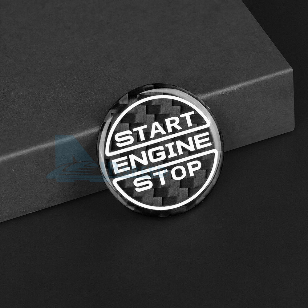 Real Hard Carbon Fiber Keyless Engine Push Start Button Cover Ford Mustang 24-25 - detail view 7