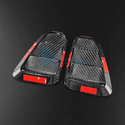 Hard Carbon Fiber Interior Rearview Mirror Cover For Fiat 500 Abarth 595 2017-23 - detail view 9