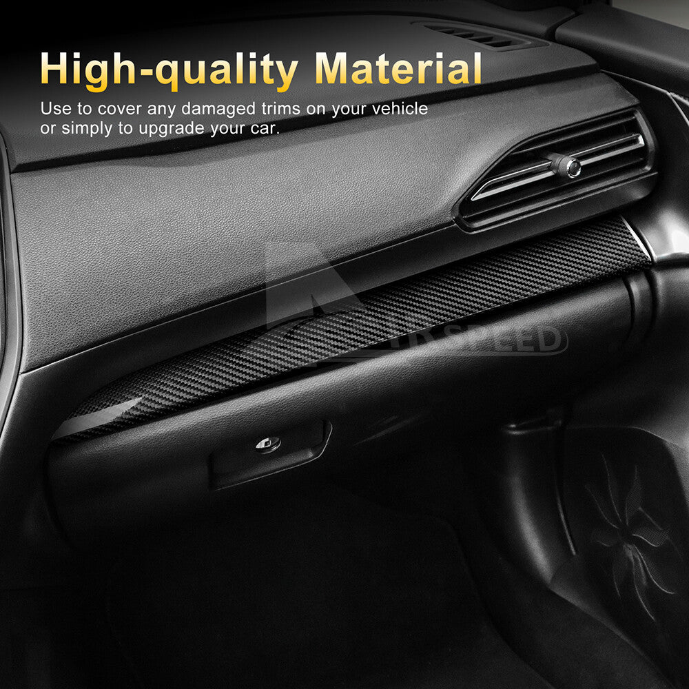 For Subaru WRX 2023-2024 REAL HARD Carbon Fiber Passenger Dashboard Cover Black - detail view 4