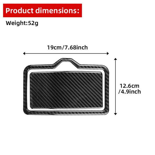 For Audi Q5 18-24 Rear Water Cup Holder Frame Trim Black Carbon Fiber LHD RHD（U.S. Stock）