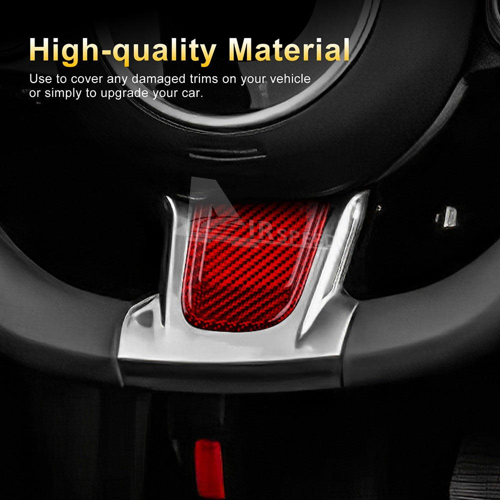 Real Hard Carbon Fibre Steering Wheel Chin Cover Trim For Fiat 500 2020-2023 - detail view 5