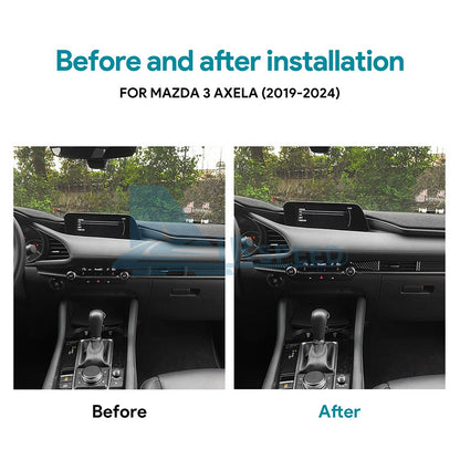 For Mazda 3 Axela 2019-2025 Carbon Fiber Center Console Stickers Decorative Trim