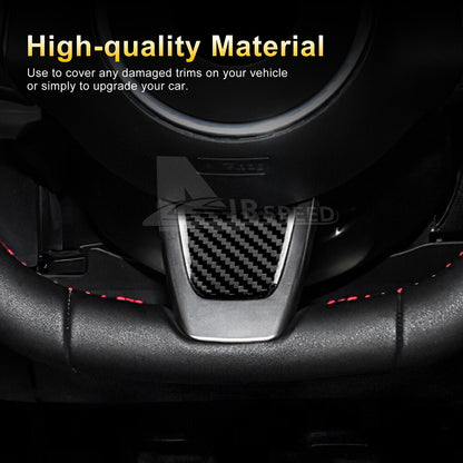 Steering Wheel Interior REAL HARD Carbon Fiber For Fiat 500 Abarth 595 2012-2015 - detail view 4