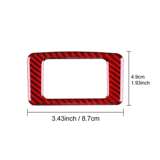 Red Car Rear USB Frame Sticker Trim Carbon Fiber For Hyundai Tucson 2022-2025（U.S. Stock）