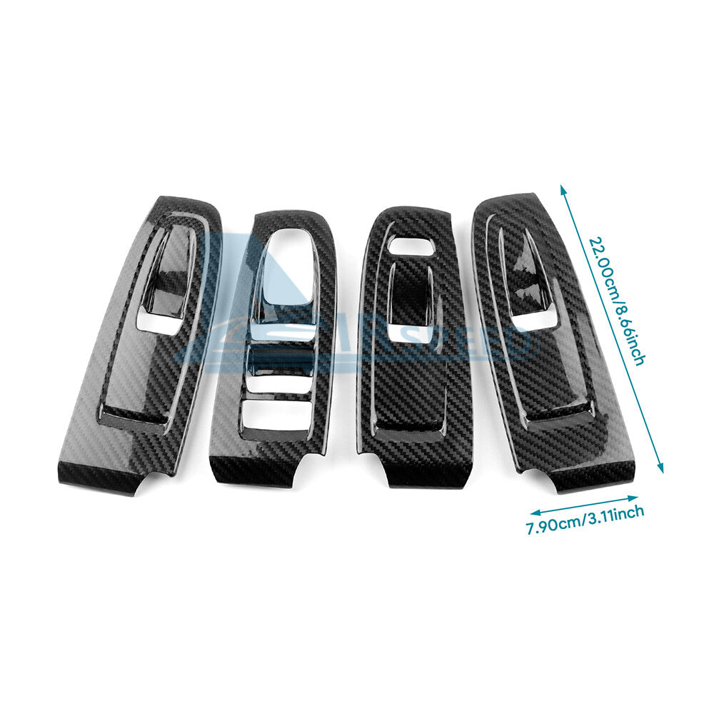 REAL HARD Carbon Fiber Black Window Control Button Cover For Subaru BRZ 2022-2023 - detail view 3