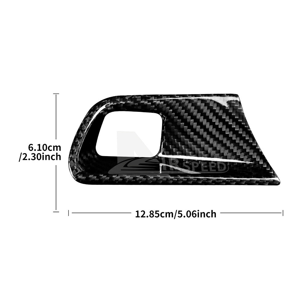Start Stop Engine Button Frame Cover REAL HARD Carbon Fiber For Camaro 2016-2024 - detail view 3