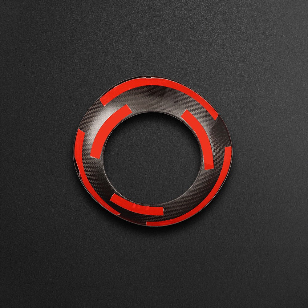 For FIAT 500 500C Abarth 595 2016-2024 Steering Wheel Center Cover Carbon Fiber - detail view 9