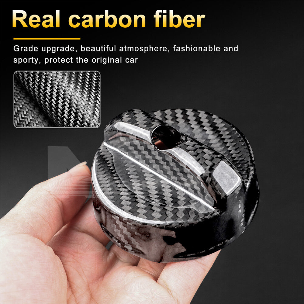 REAL Carbon Fiber Fuel Gas Tank Filler Cap Cover For Dodge Dart Durango Caliber - detail view 5
