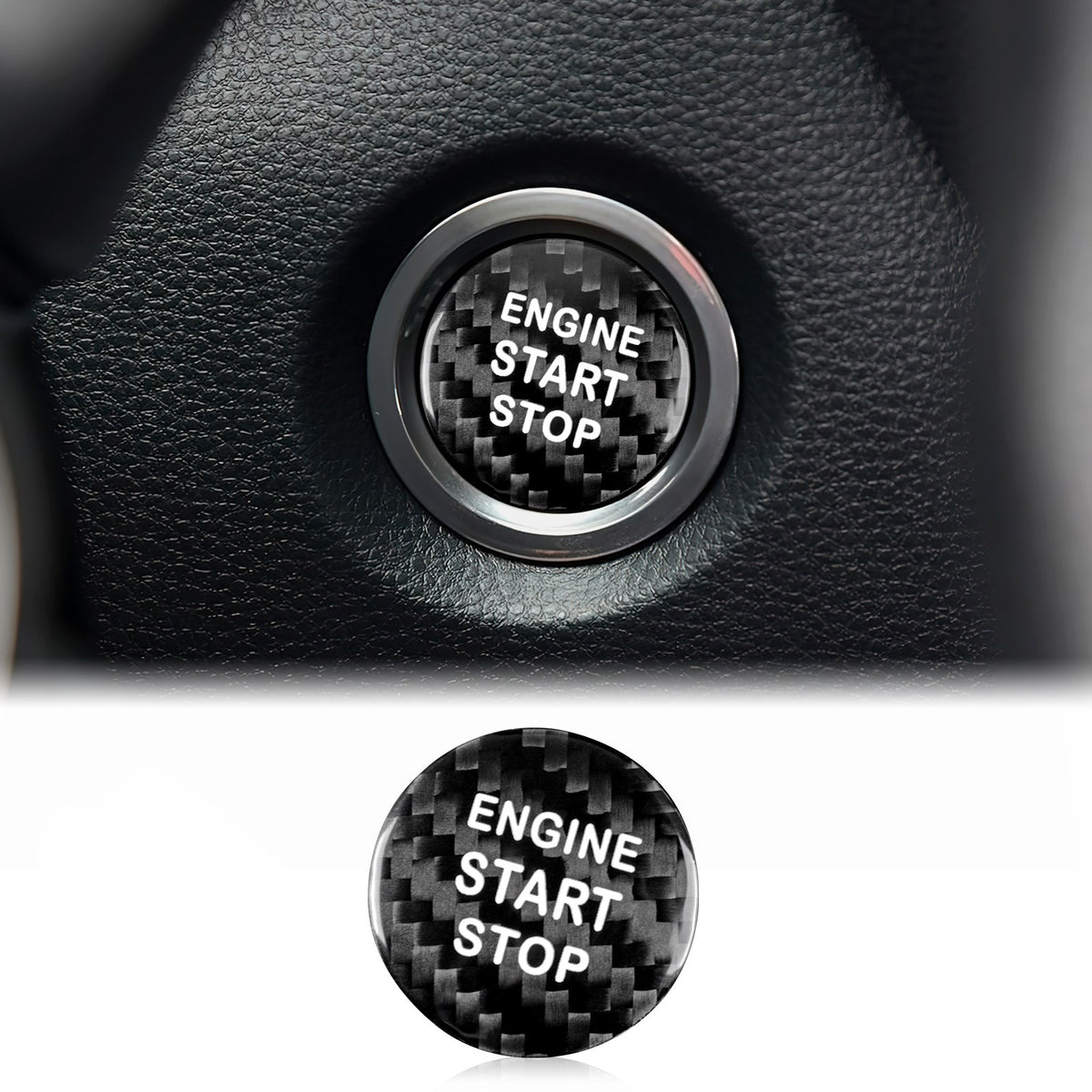 For Lexus IS ES GS NX RX LX RC RC F Carbon Fiber Engine Start Button Sticker - product view