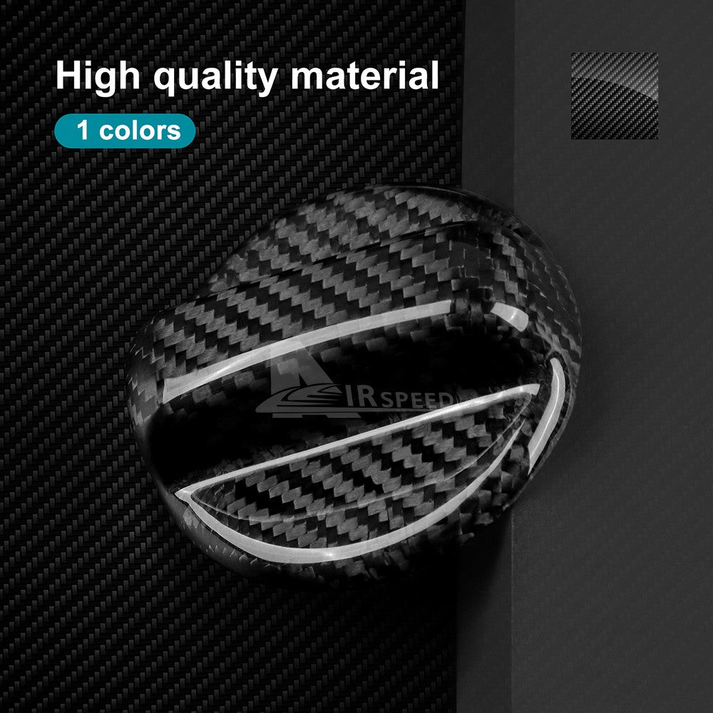 For Subaru Toyota Lexus Mazda Black Carbon Fiber Car Fuel Tank Cap Oil Gas Cover