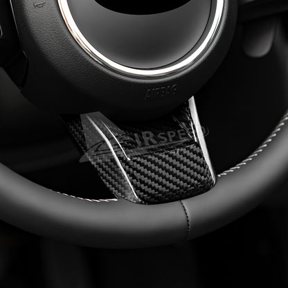 Black Steering Wheel Center REAL HARD Carbon Fiber For Mini F55 F56 F60 22-2023 - detail view 7