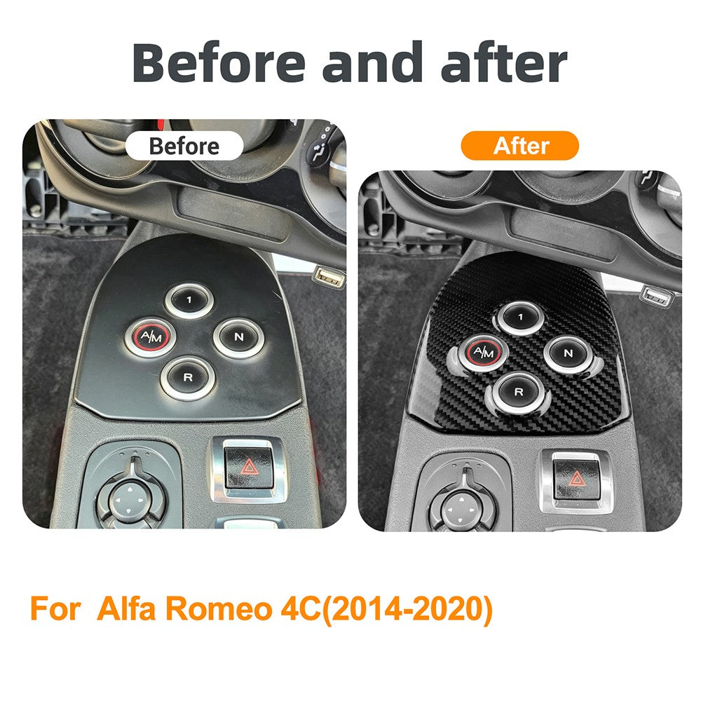 For Alfa Romeo 4C 2014-2020 Car Center Automatic Gear Shift Button Panel Cover - detail view 4