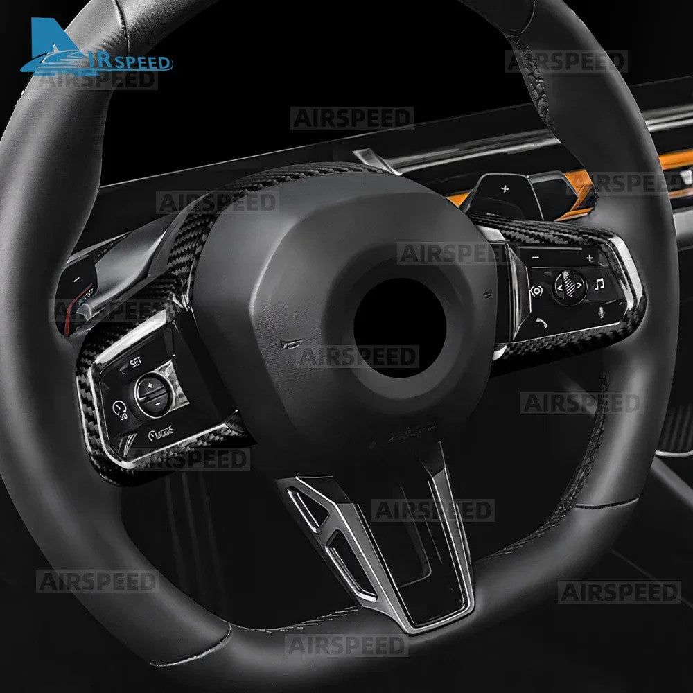 BMW X3 G45 25-26 Steering Wheel Button Frame Black Dry Carbon Fiber - detail view 4