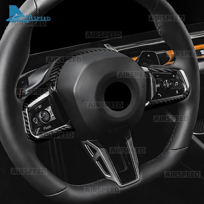 BMW X3 G45 25-26 Steering Wheel Button Frame Black Dry Carbon Fiber - detail view 4
