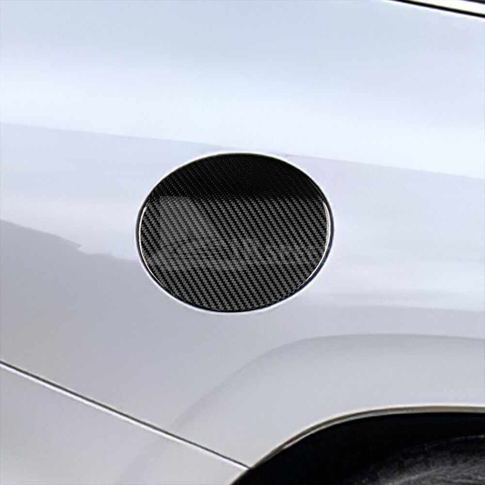 For Subaru WRX 2015-2021 REAL HARD Carbon Fiber Black Fuel Tank Gas Cap Cover - detail view 4