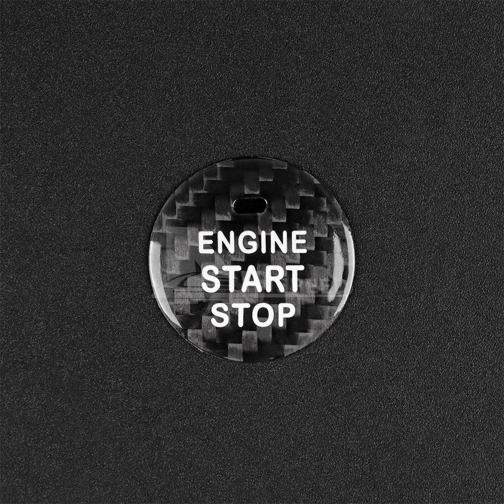 For Lexus ES Toyota RAV4 Car Engine Start Button Sticker Black Red Carbon Fiber - detail view 6