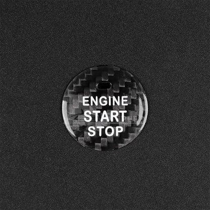 For Lexus ES Toyota RAV4 Car Engine Start Button Sticker Black Red Carbon Fiber - detail view 6