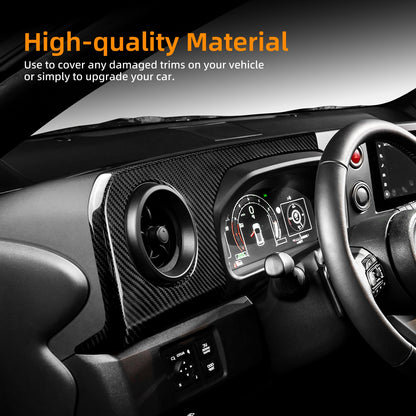 Black Carbon Fiber Driver's Air Outlet Panel Cover for Toyota GR Yaris 2025-2026 - detail view 6