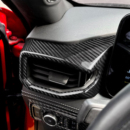HARD Carbon Fiber Car Driver's Air Ourlet Frame Cover for Ford Mustang 2024-2027 - detail view 7