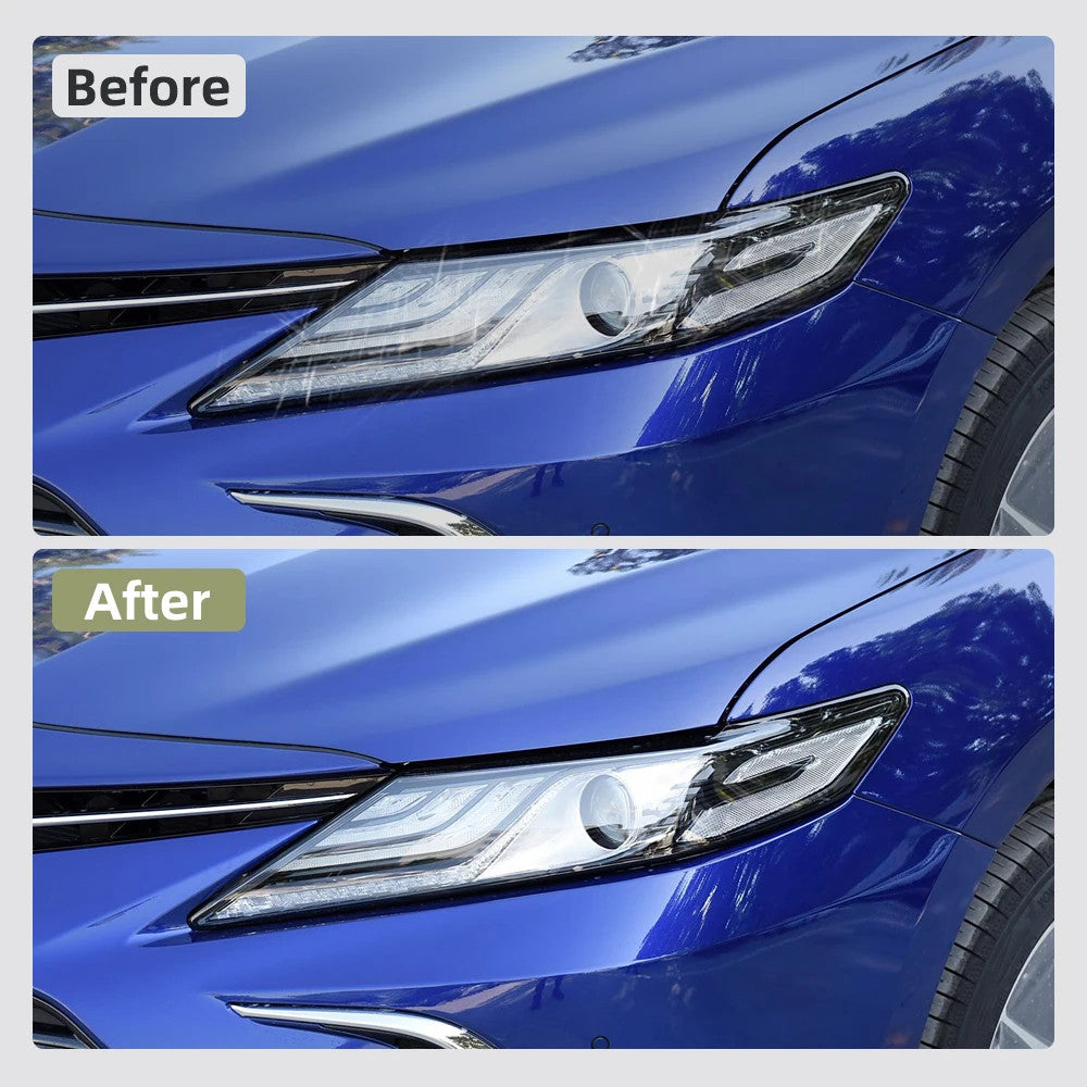 For 2018-2022 Camry XV70 Pre-Cut Smoke Black Headlamp Tint Wrap - FREE GIFT
