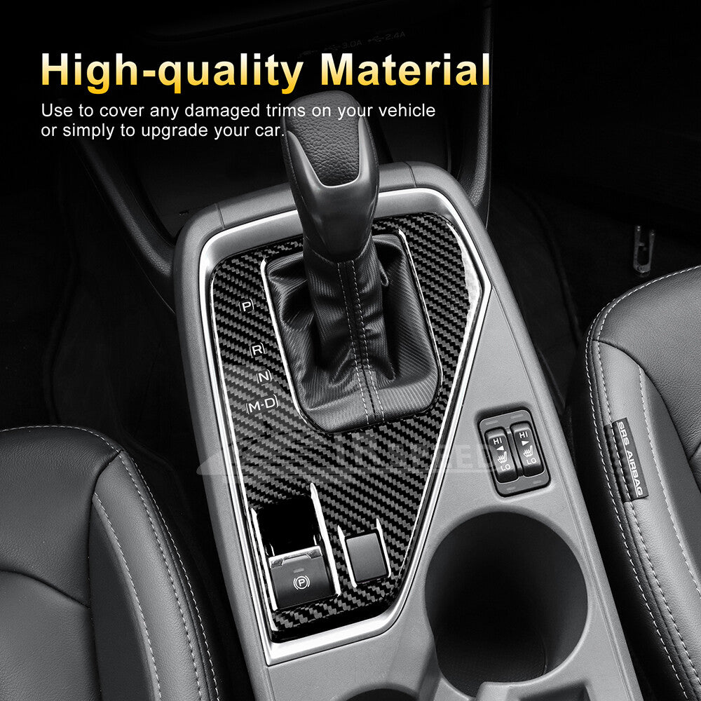 REAL HARD Carbon Fiber Gear Shift Console Cover For Subaru Crosstrek 2023-2024 - detail view 5