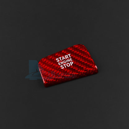 Center One-Click Start Sticker For BMW 5 Series G60 G70 2024-25 Red Carbon Fiber - detail view 8