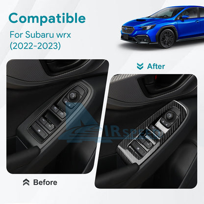 REAL HARD Carbon Fiber Black Window Control Button Cover For Subaru BRZ 2022-2023 - detail view