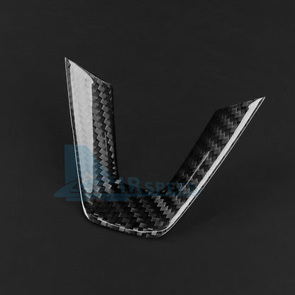 REAL HARD Carbon Fiber Steering Wheel Cover For Tesla Model 3 2024 BLACK - detail view 5