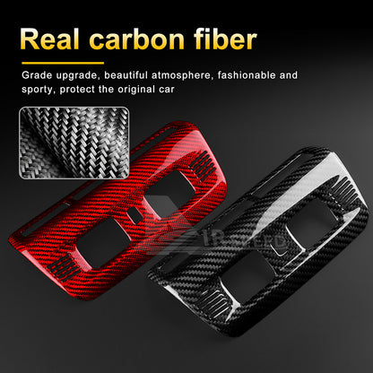 Red Real Carbon Fiber Reading Light Cover Trim Frame For Corvette C8 2020-2024
