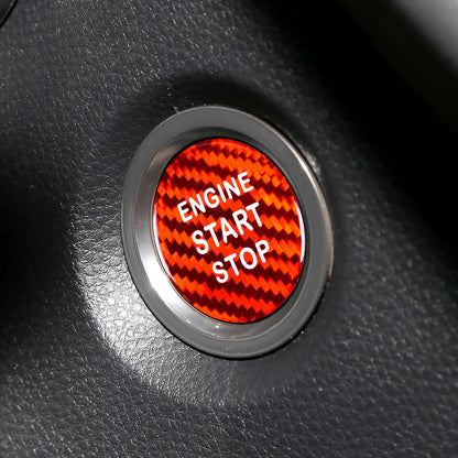 Toyota Lexus 070 Red Solid Carbon Fiber One Touch Start Sticker - detail view 7