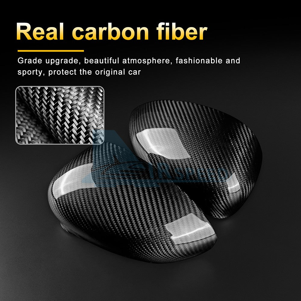 For FIAT 500 2008-2023 Abarth 595 595C 12-23 Carbon Fiber Rear View Mirror Cover - detail view 6