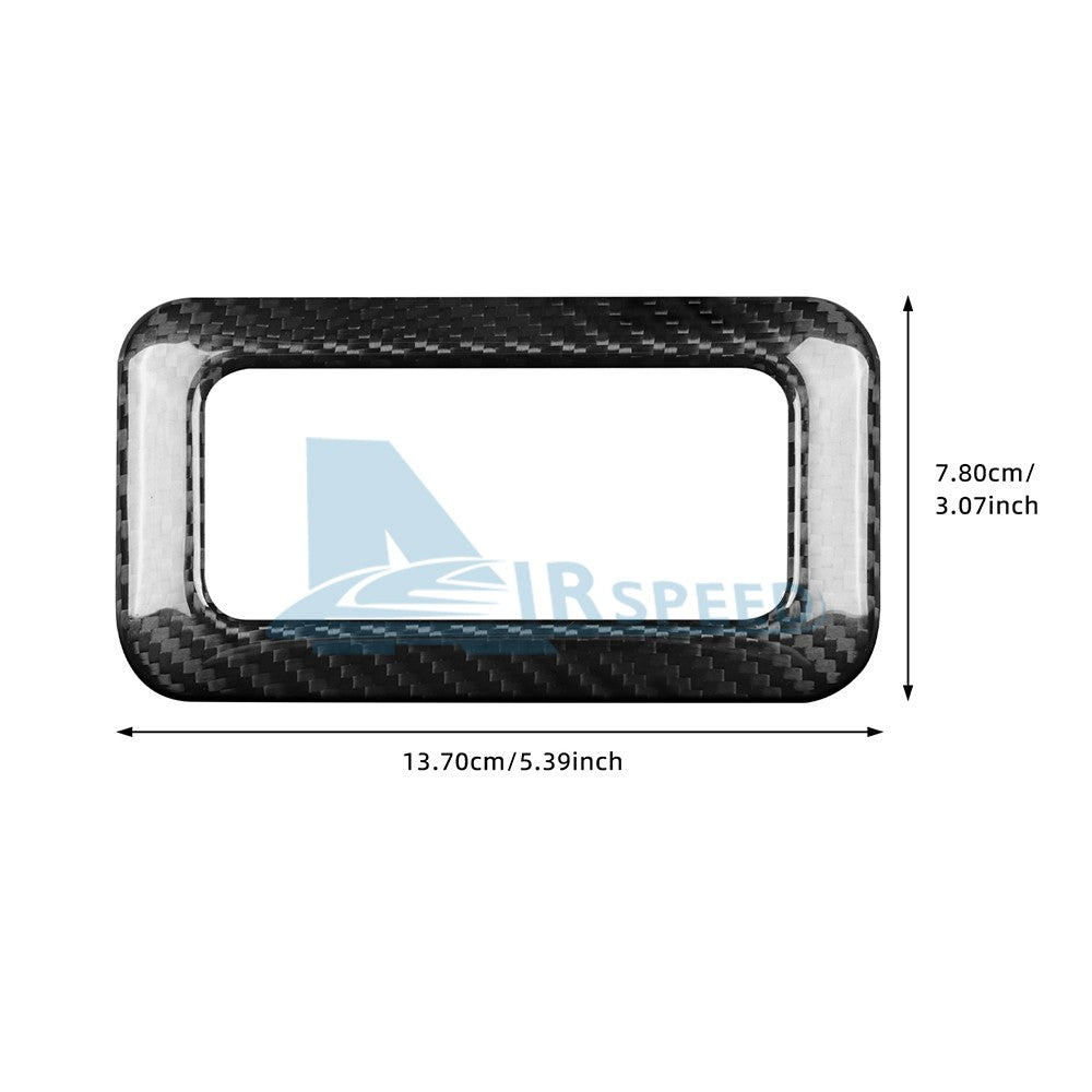 Carbon Fiber Reading Light Frame Cover Fit For Fiat 500 Abarth 595 695 2016-2024 - detail view