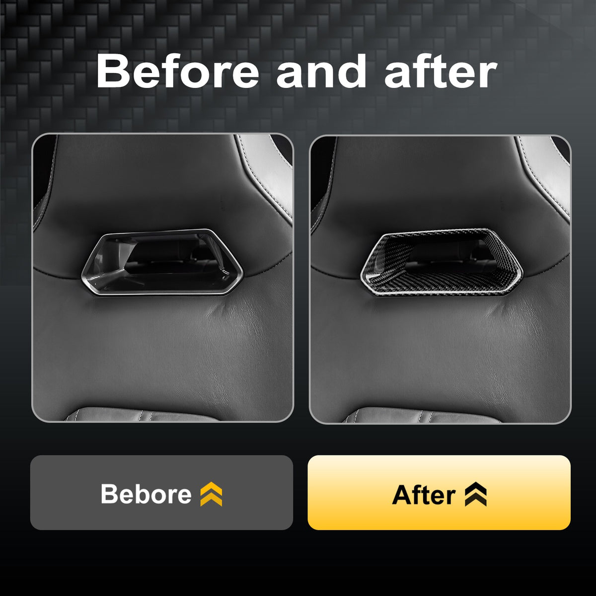 For SEAT Born Ateca Leon 21-2025 Car Seat Frame Interior Trim Cover Carbon Fiber - detail view 4