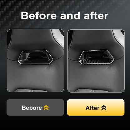 For SEAT Born Ateca Leon 21-2025 Car Seat Frame Interior Trim Cover Carbon Fiber - detail view 4