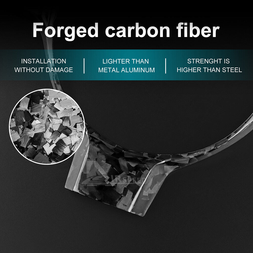 For Subaru BRZ GR86 2017-2023 REAL HARD Forge Carbon Fiber Steering Wheel Cover - detail view 6