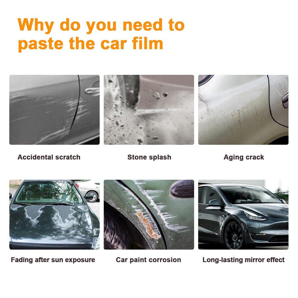 Car Front Bumper Precut Paint Protection Film Clear for Tesla Model Y 2020-2024 - FREE GIFT