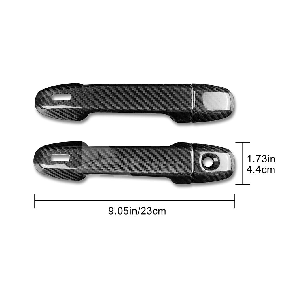 REAL HARD Carbon Fiber Door Handle Cover Black For Subaru BRZ GR86 21-2023 - detail view