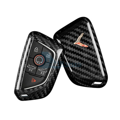 REAL HARD Carbon Fiber Black Car Key Case Key Shell For Corvette C8 2020-2023